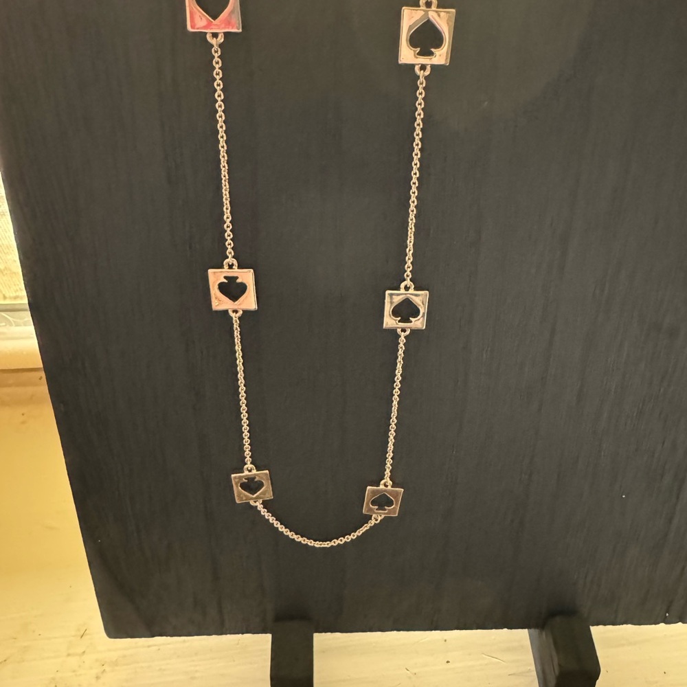 Silver Kate spade classic spade necklace in silver (30”)